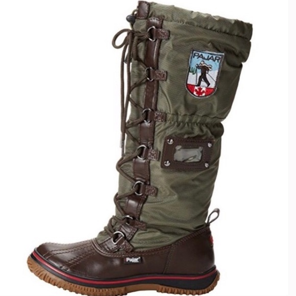 Pajar Shoes - Pajar  Grip Boots 8/8.5 Dark Brown Military Green
